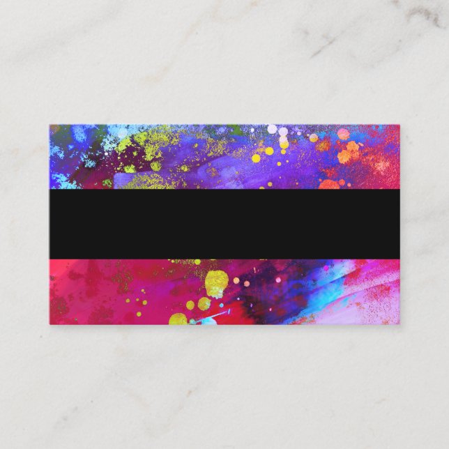 abstract art colourful business card template (Front)