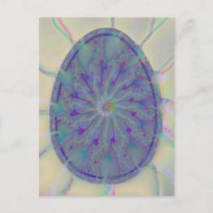 Abstract Art Colourful Egg Amber Purple Blue Pink Holiday Postcard