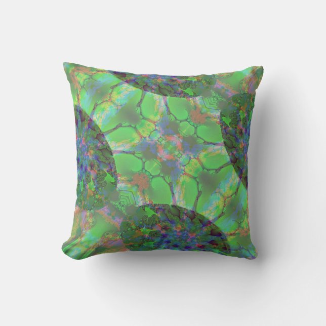 Abstract Art Colourful Egg Pattern Persian Orange Cushion (Front)
