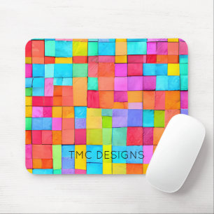 Abstract Art Colourful NAME Office Home School Fun Mouse Pad