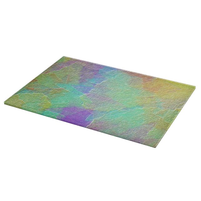 Abstract Art Colourful Textured Glass Cutting Board (Corner)