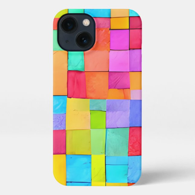 Abstract Art Colourful Woven Paper Design  iPhone Case (Back)