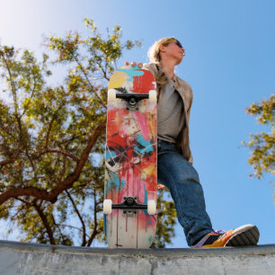 Abstract Art Colours Skateboard