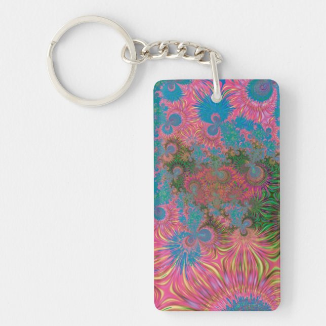 Abstract Art Corals Key Ring (Front)