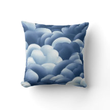 Abstract art cushion blue
