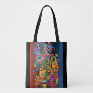Abstract Art - Dancing in the city + your ideas Tote Bag
