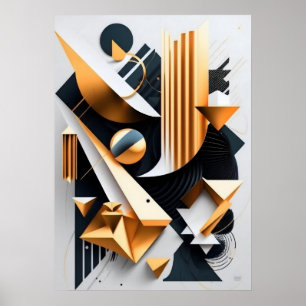 Abstract Art Deco Poster   Office, home, public
