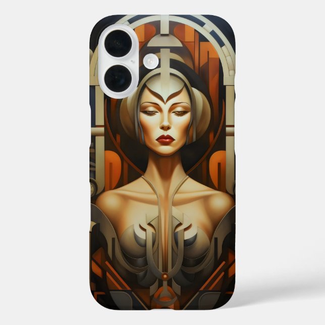 Abstract Art Deco Woman Case-Mate iPhone Case (Back)