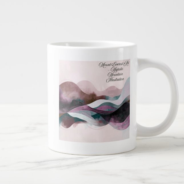 Abstract Art Design | Modern Minimalist Large Coffee Mug (Right)