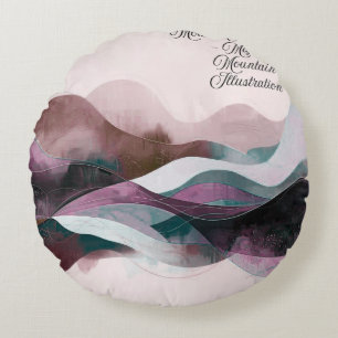 Abstract Art Design Modern Minimalist Round Cushion