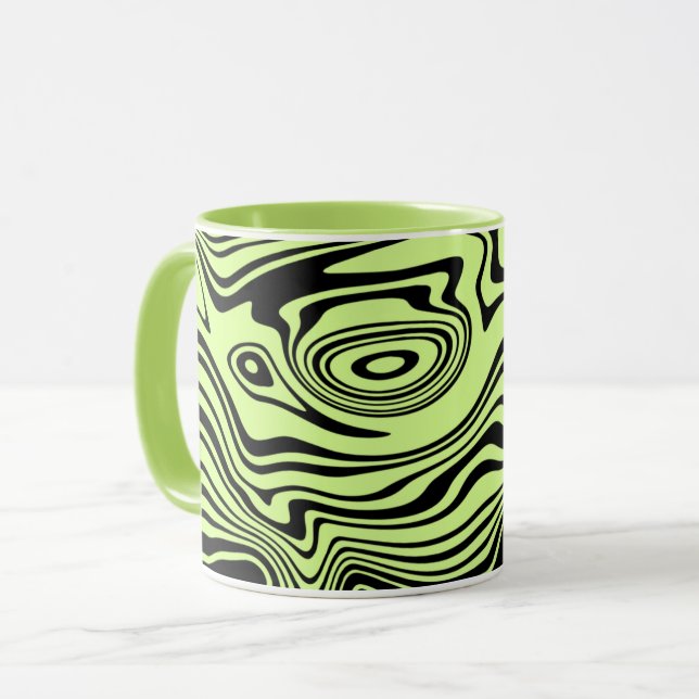 Abstract Art Design Mug - Your Colours - Green (Front Left)
