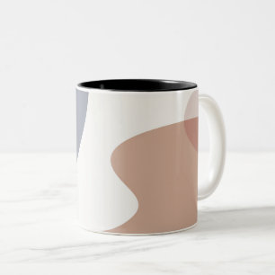 Abstract Art Design Purple Two-Tone Coffee Mug