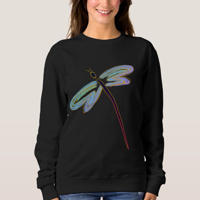 Abstract Art Dragonfly Wearable Art Sweatshirt (Front)