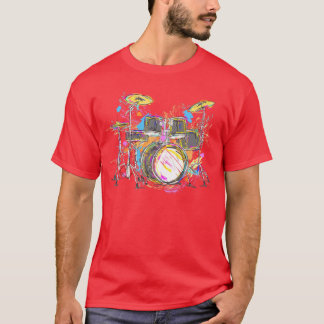 Abstract Art Drums Musician Music Bandhrone Noose T-Shirt