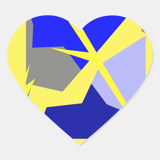 Abstract Art Energy Heart Sticker (Front)