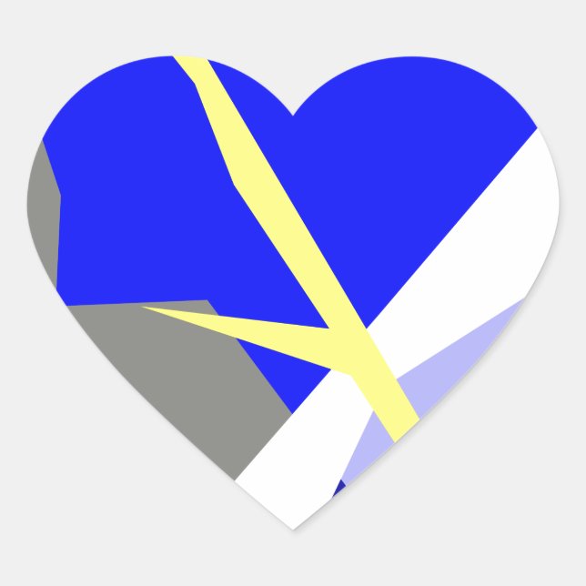 Abstract Art Energy Heart Sticker (Front)
