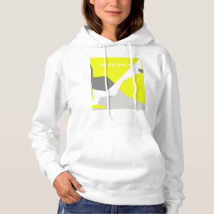 Abstract Art Energy Yellow Grey Hoodie