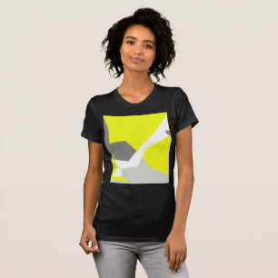 Abstract Art Energy Yellow Grey T-Shirt