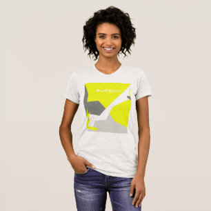 Abstract Art Energy Yellow Grey T-Shirt