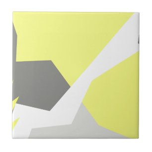 Abstract Art Energy Yellow Grey Tile