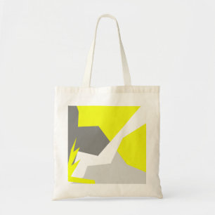Abstract Art Energy Yellow Grey Tote Bag