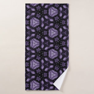 Abstract art eyes and diamond watercolour pattern bath towel