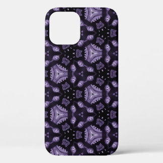 Abstract art eyes and diamond watercolour pattern  iPhone 12 case