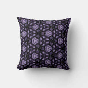 Abstract art eyes and diamond watercolour pattern cushion