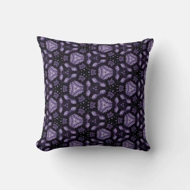 Abstract art eyes and diamond watercolour pattern  cushion (Front)