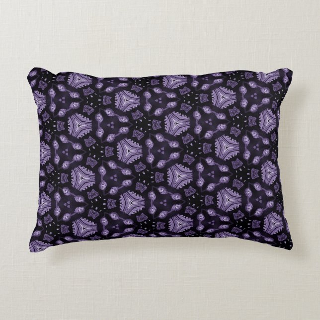 Abstract art eyes and diamond watercolour pattern  decorative cushion (Front)