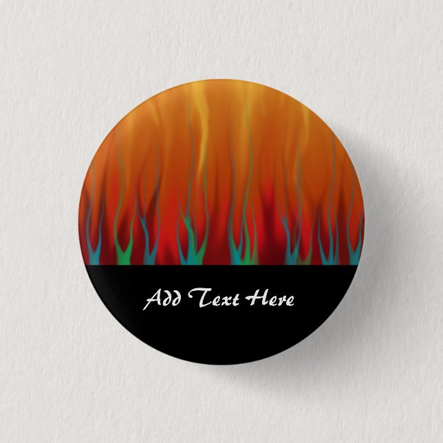Abstract Art - Fire - Background Flames 3 Cm Round Badge (Front)