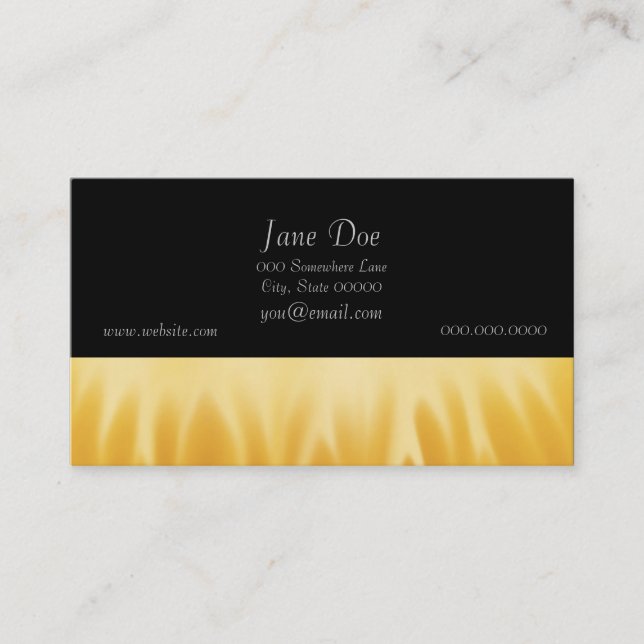 Abstract Art - Fire - Background Flames Business Card (Front)