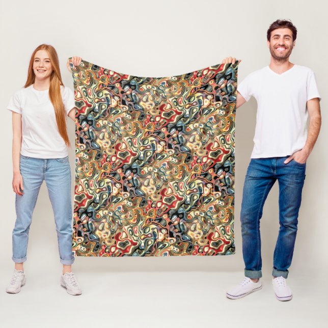 Abstract Art Fleece Blanket (In Situ)