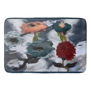 Abstract Art Floral  Bath Mat