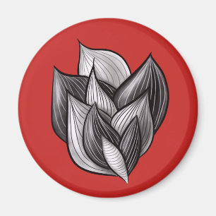 Abstract Art Floral Dynamic Geometric Shapes Magnet