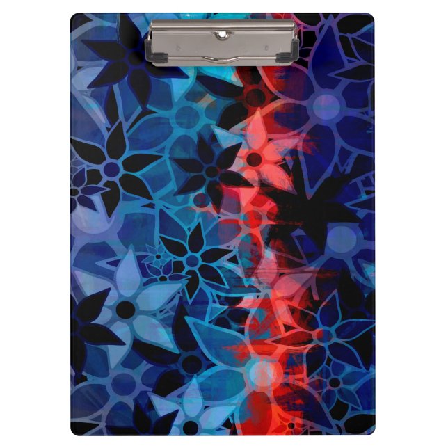 Abstract Art Flower Pattern #2 Clipboard (Front)