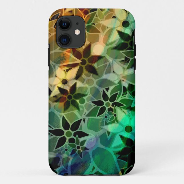 Abstract Art Flower Pattern Case-Mate iPhone Case (Back)