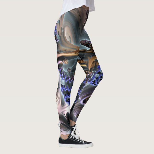 Abstract ART - Fractal GUM GUM rotation Leggings (Right)