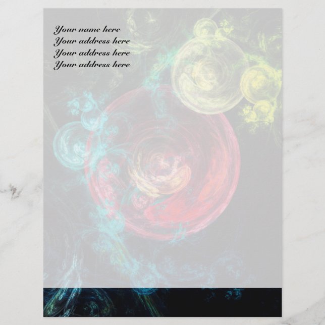 Abstract Art Galaxy Circles Customised Letterhead (Front)