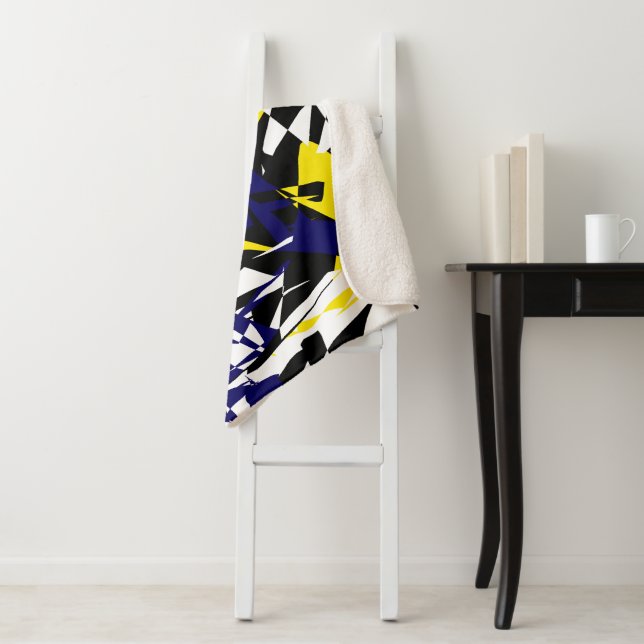 Abstract Art Geometry One Of A Kind Throw Blanket (In Situ)
