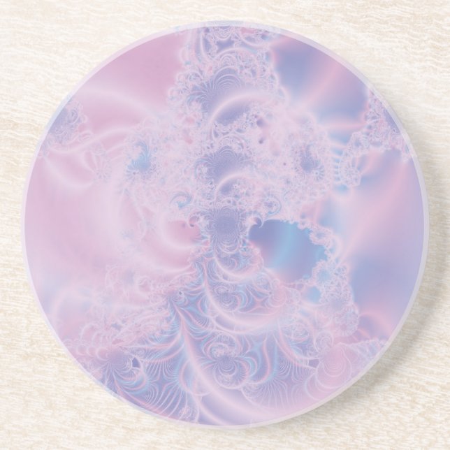 Abstract Art Glowing Pink Coaster (Front)