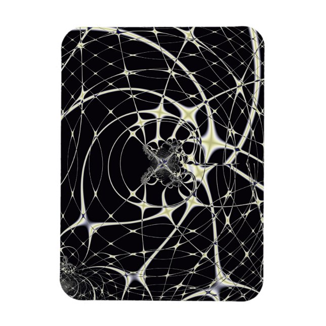 Abstract Art Golden Spiderweb Magnet (Vertical)