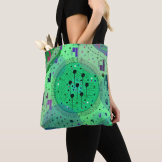 Abstract Art: Green Kiwi Fruit Tote Bag