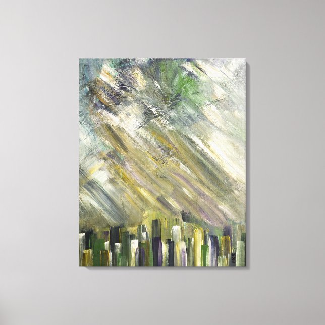 Abstract Art Grey Green Modern  Home Decor Gift  (Front)