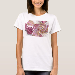 ABSTRACT ART HONEYCOMB PATTERN FLORAL DESIGN v3 T-Shirt