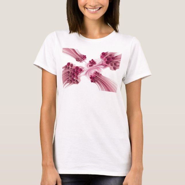ABSTRACT ART HONEYCOMB PATTERN FLORAL DESIGN v5 T-Shirt (Front)
