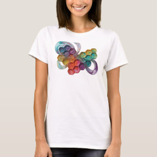 ABSTRACT ART HONEYCOMB PATTERN FLORAL DESIGN v6 T-Shirt