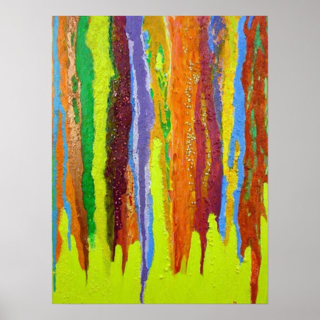 Abstract Art in Yellow Poster (Front)