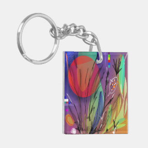 Abstract Art Key Chain