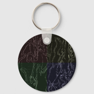 Abstract Art Key Ring